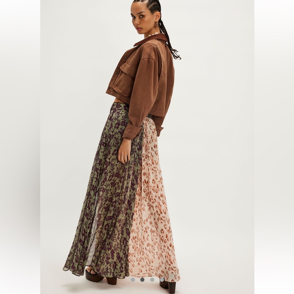NWT Free People Oasis Printed Maxi Skort Size 10 - Picture 3 of 8